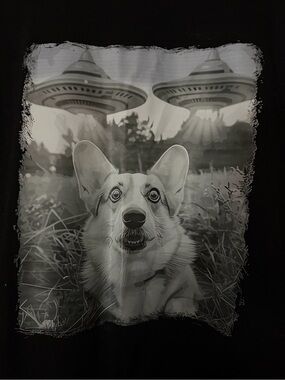 Corgi UFO Graphic Tee - Black